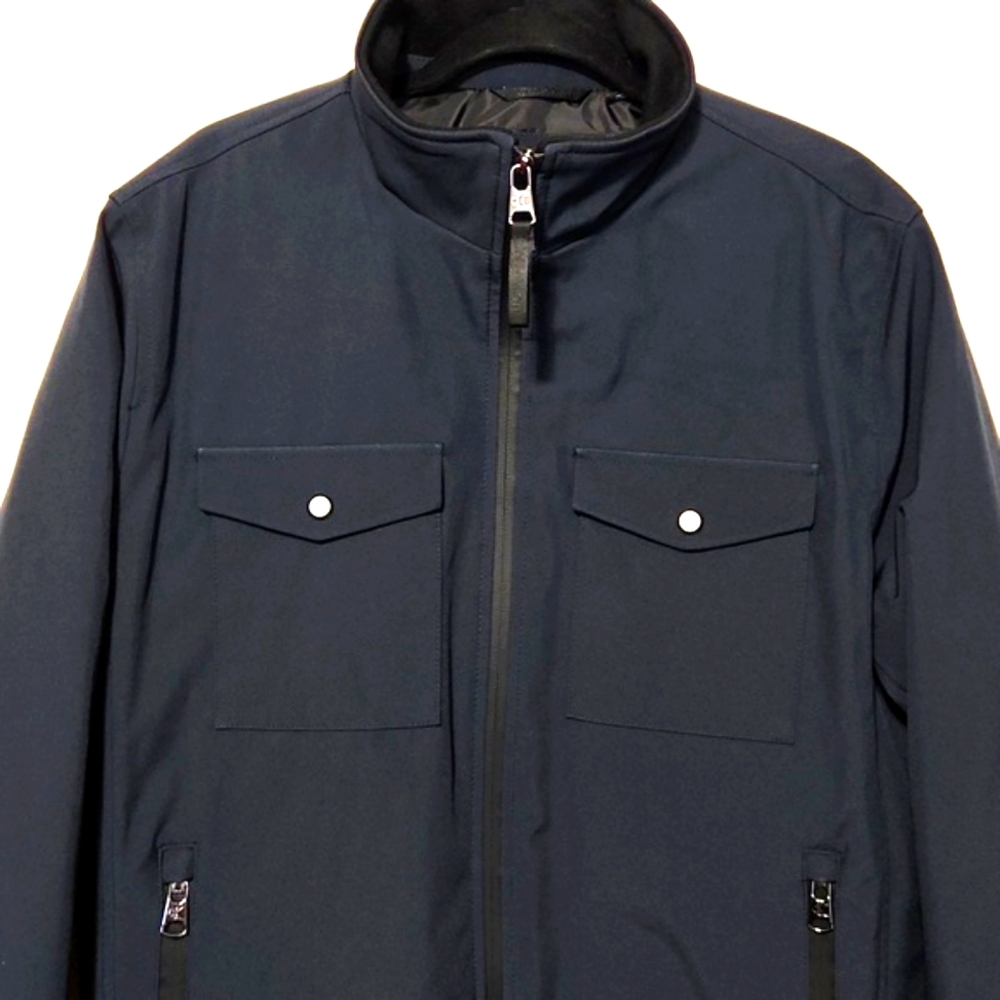 NWT! Calvin Klein Infinite Stretch Water Resistant Bomber Jacket Blue Medium - Picture 8 of 16